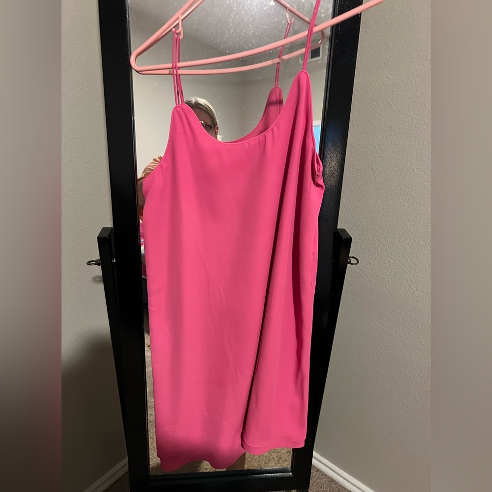 Alya brand hot pink spaghetti strap dress. NWT.